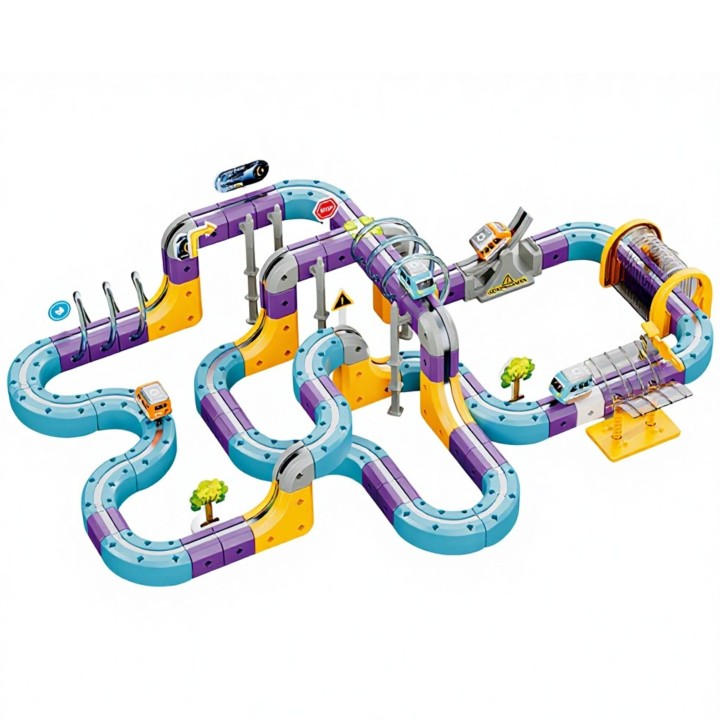 WOOPIE Magnetic Railway Track Construction Set 126 pcs.