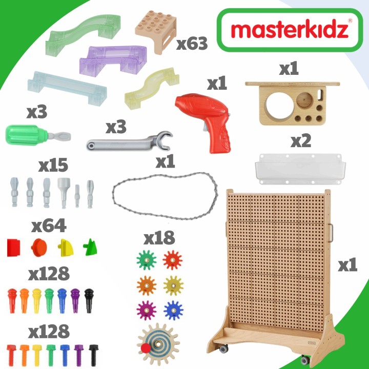 Kreatywna Tablica STEM Wolnostojąca Masterkidz + Zestaw Akcesoriów