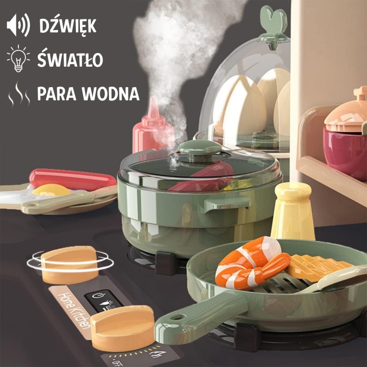 WOOPIE Interactive Kitchen with Steam and Tap 88 pcs - Shop