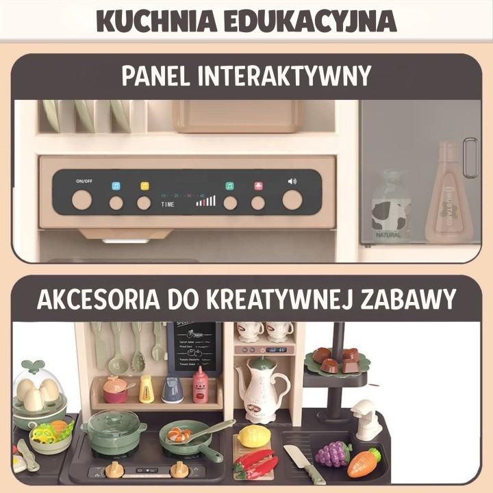 WOOPIE Interactive Kitchen with Steam and Tap 88 pcs - Shop