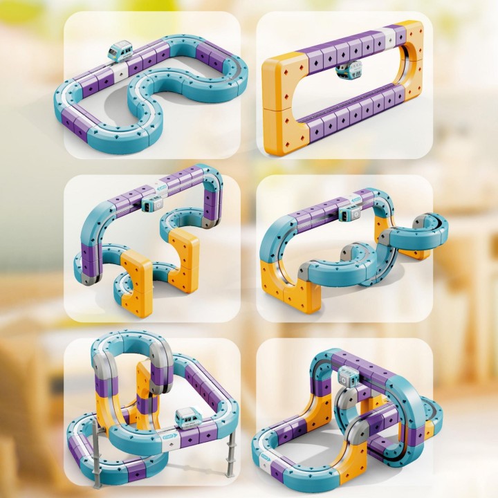 Woopie STEM Magnetic Train Track Attraction Effect 54 pcs.