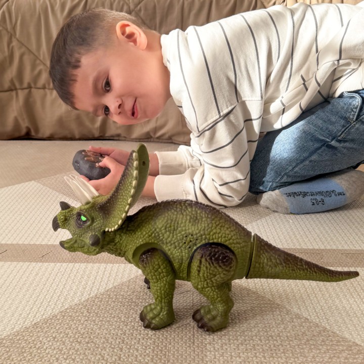 WOOPIE RC Dinosaur Robot Triceratops - Remote Controlled Toy