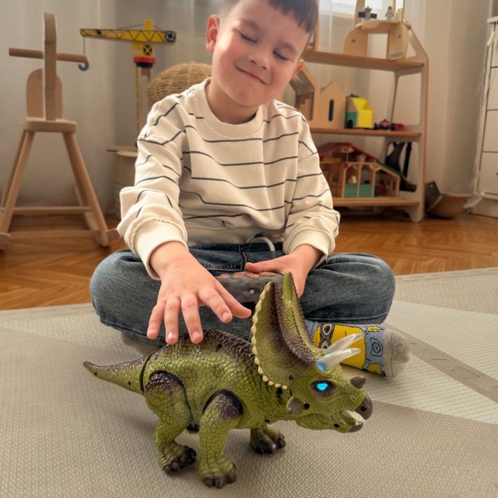 WOOPIE RC Dinosaur Robot Triceratops - Remote Controlled Toy