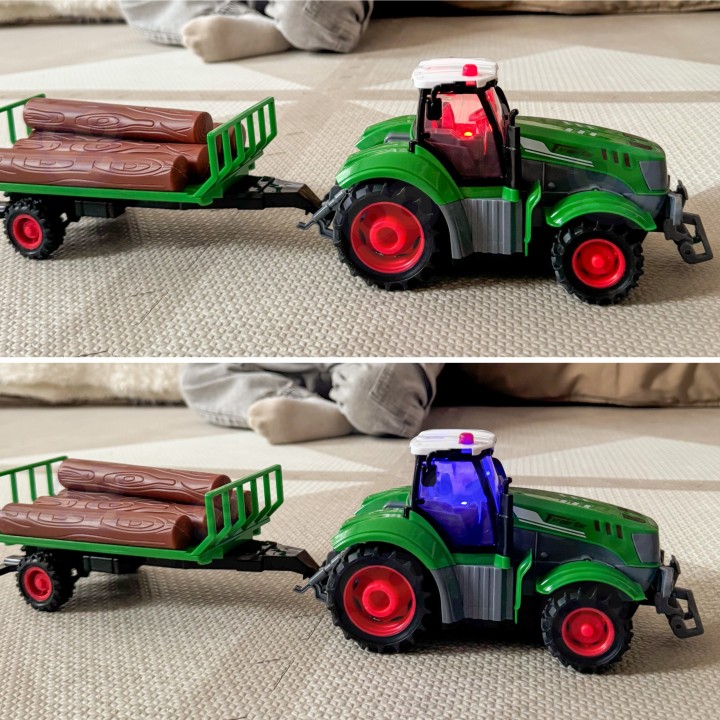 WOOPIE RC Tractor with Trailer 1:24 - Remote Controlled Car
