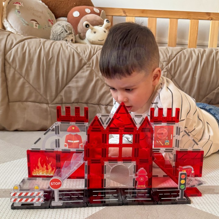 Magnetic Fire Department Blocks 48 pcs WOOPIE – Creative Set