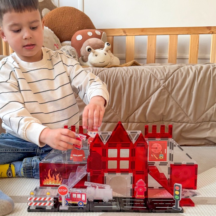 Magnetic Fire Department Blocks 48 pcs WOOPIE – Creative Set