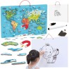 Viga 2in1 Educational Board with Magnetic Montessori World Map