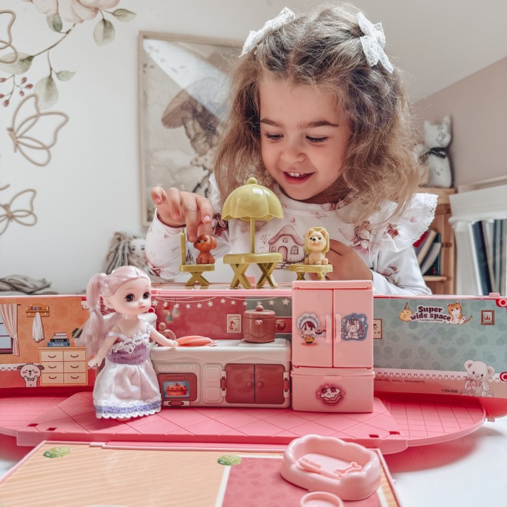 WOOPIE Kamper 2w1 Domek XXL dla Lalek - Zabawka dla Dzieci