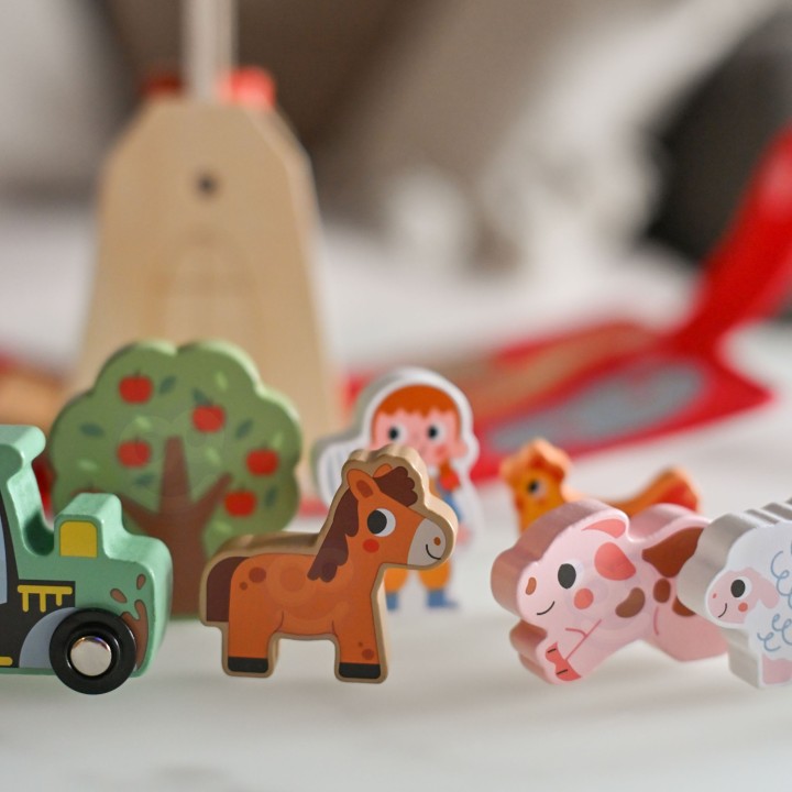 Moja Pierwsza Farma Drewniany Zestaw WOOPIE– Edukacyjna Zabawa 18m+