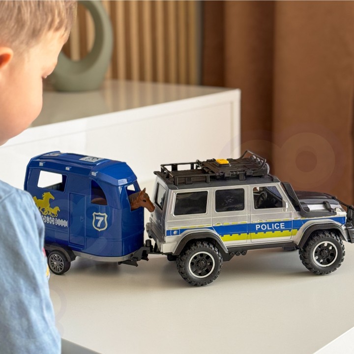 Off-Road Police Car with Lights and Sound Trailer by WOOPIE