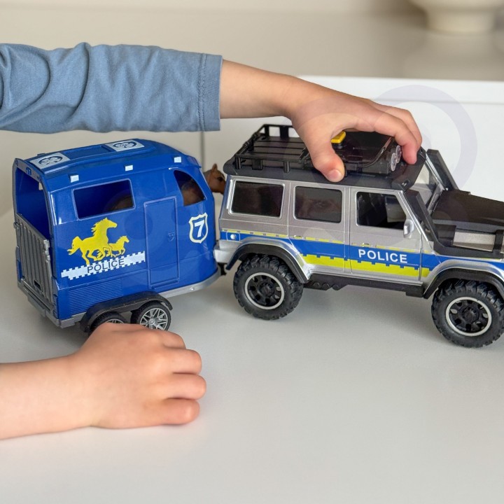 Off-Road Police Car with Lights and Sound Trailer by WOOPIE