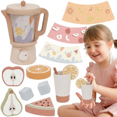 Tooky Toy Wooden Blender with Accessories Set - Cooking Fun!