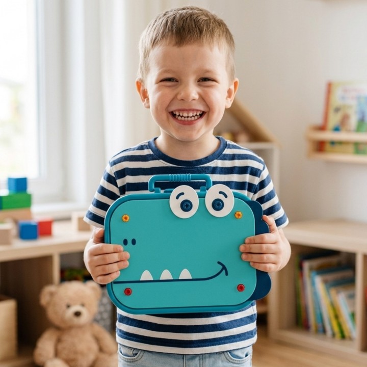 Zestaw Klocki Konstrukcyjne  Majsterkowicz Dinozaur Śrubki | Woopie