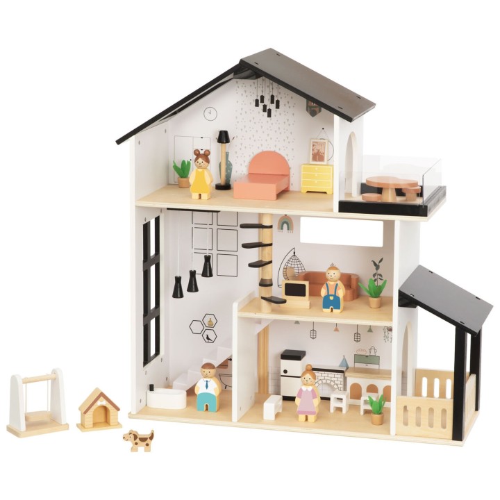 Drewniany Domek Dla Lalek Tooky Toy - super prezent dla Twoich dzieci.