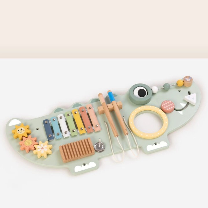Wooden Manipulative Board Crocodile TOOKY TOY - Musical Toy