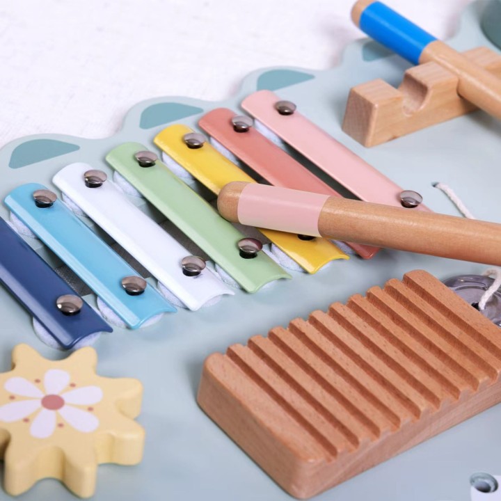 Wooden Manipulative Board Crocodile TOOKY TOY - Musical Toy