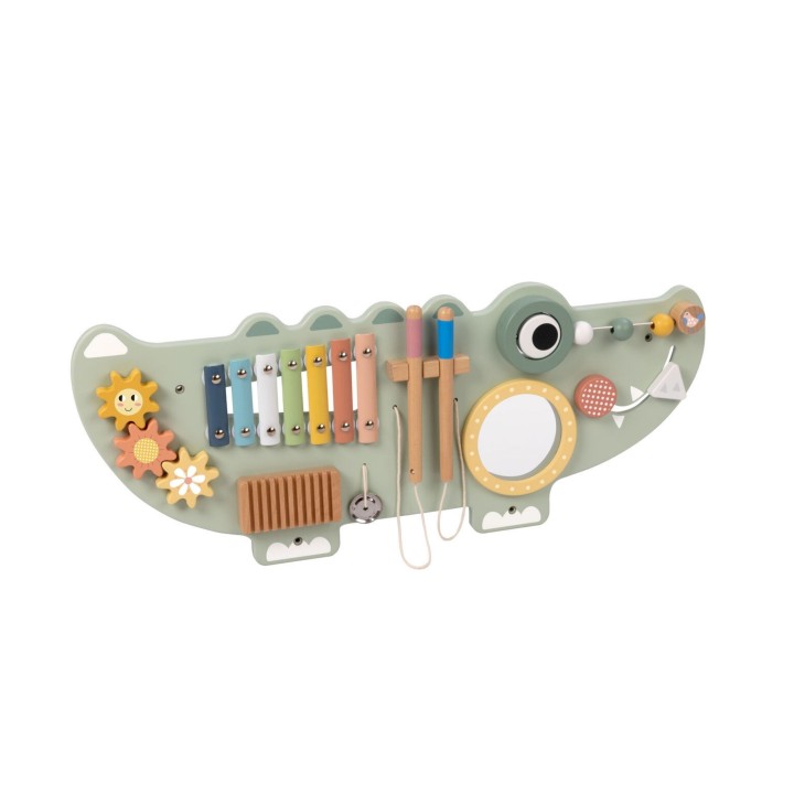 Wooden Manipulative Board Crocodile TOOKY TOY - Musical Toy