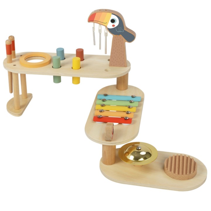 Tooky Toy Educational Music Table Wooden Instruments 8 pcs.
