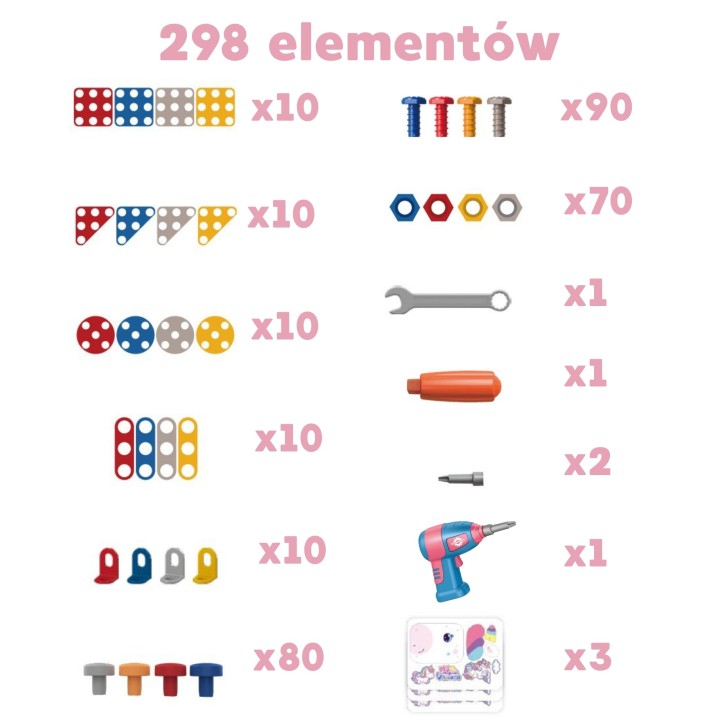 Woopie Unicorn Screwdriver 3D Building Blocks
