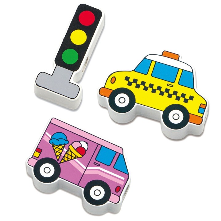 VIGA Wooden Blocks Interlacing Lace Cars Toys