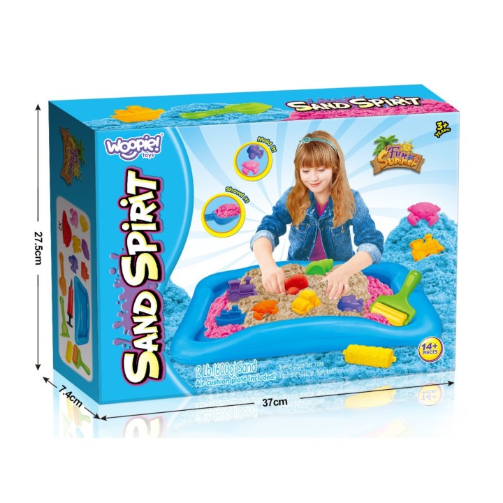 Piasek Kinetyczny Sand Spirit marki Woopie Zestaw z Basenem i Foremkami