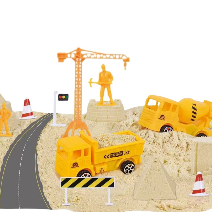 WOOPIE Kinetic Sand Construction Site Suitcase Machines