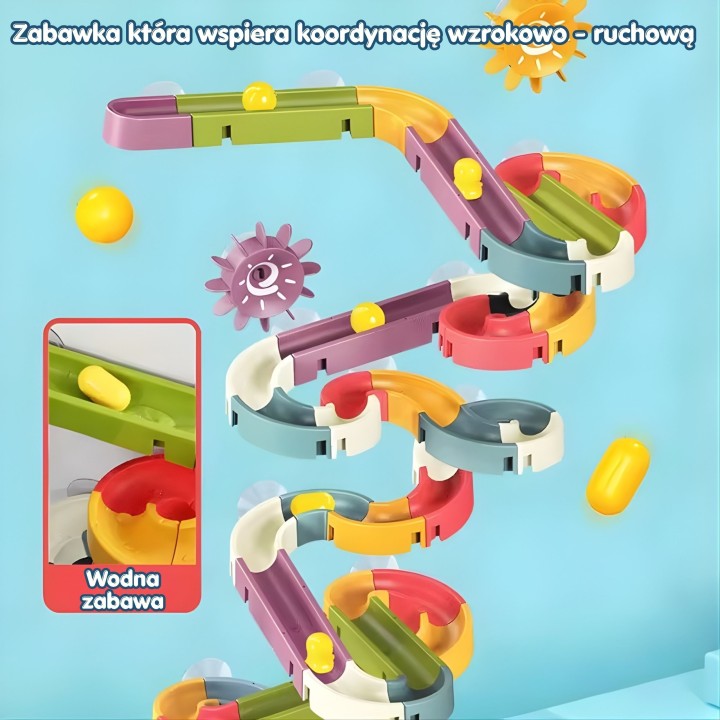WOOPIE Water Slide Bath Track 48 Pieces - DIY Toy
