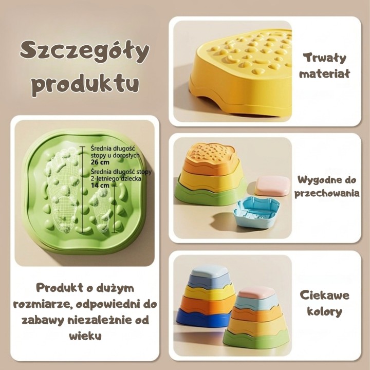 WOOPIE Kamienie Sensoryczne do Balansowania - Rozwój i Zabawa