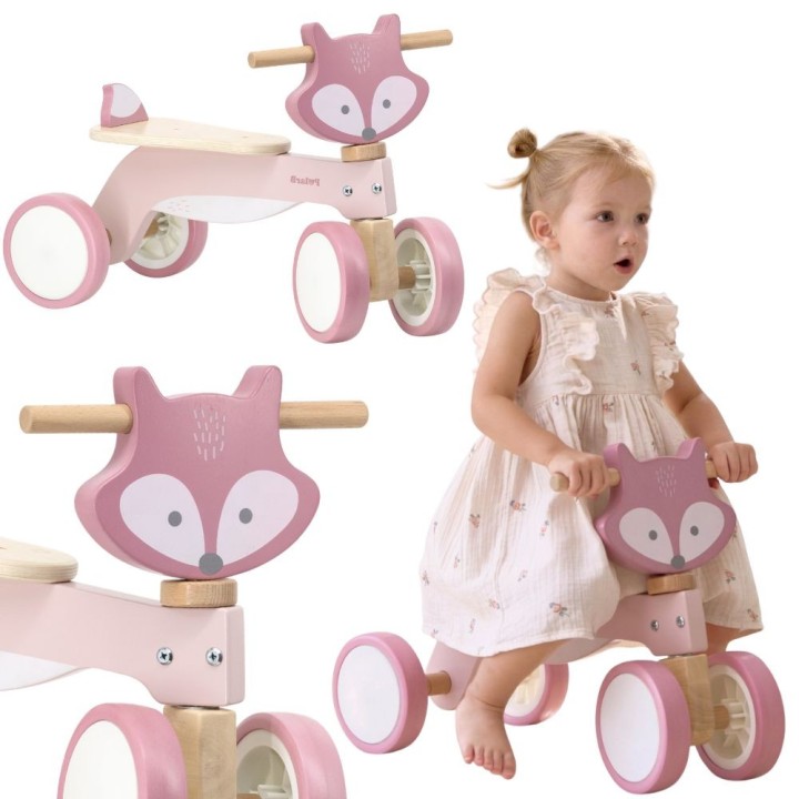 VIGA PolarB Wooden Fox Ride-On with Soft Wheels