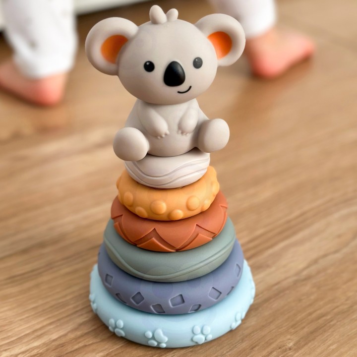 Miękkie Klocki Sensoryczne WOOPIE BABY 3w1 Miś - Bezpieczeństwo i Zabawa