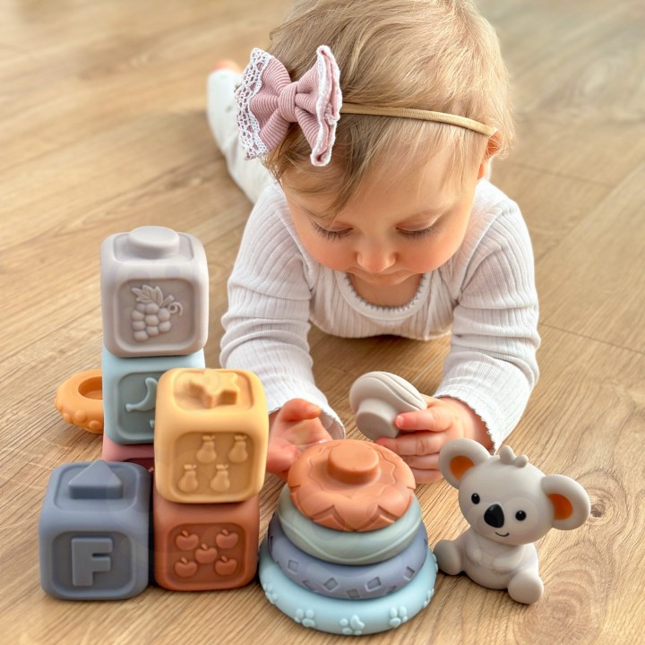 Soft Sensory Blocks WOOPIE BABY 3in1 Teddy Bear - Safety and Fun