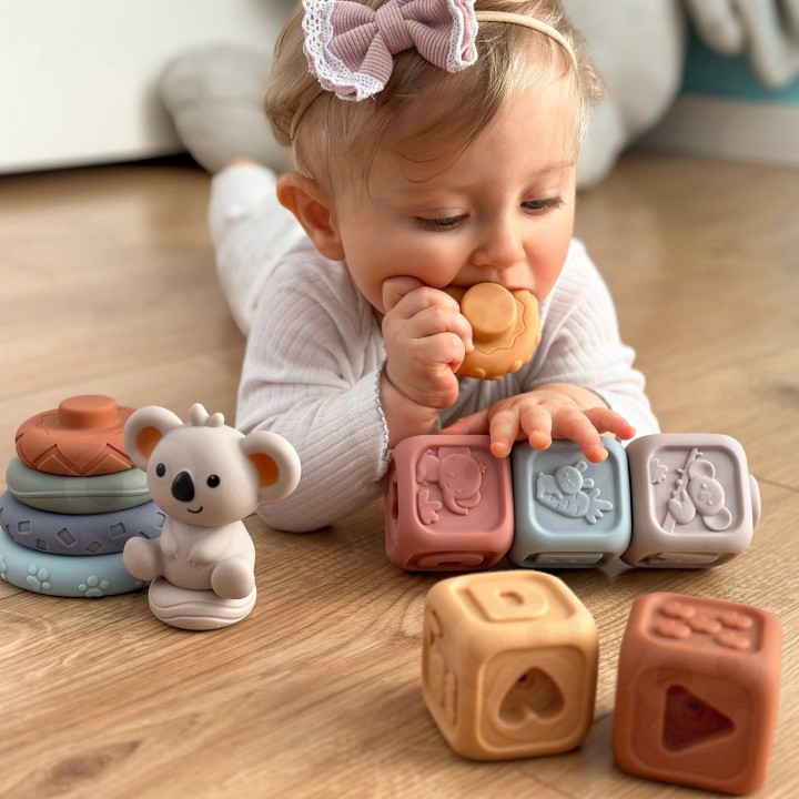 Soft Sensory Blocks WOOPIE BABY 3in1 Teddy Bear - Safety and Fun