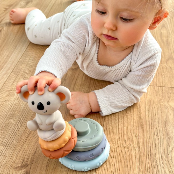 WOOPIE BABY Zestaw Edukacyjny Piramidka Koala 2w1 i Gryzak