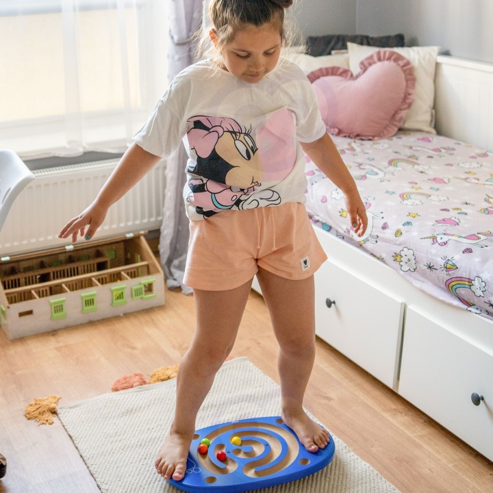 VIGA Drewniana Deska do Balansowania z Labiryntem - Sensoryczna Zabawka