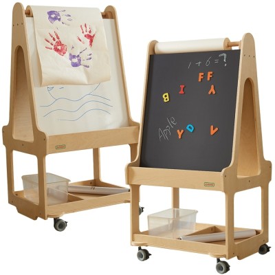 Masterkidz Mobile Easel - 2-in-1 Magnetic and Dry-Erase Board