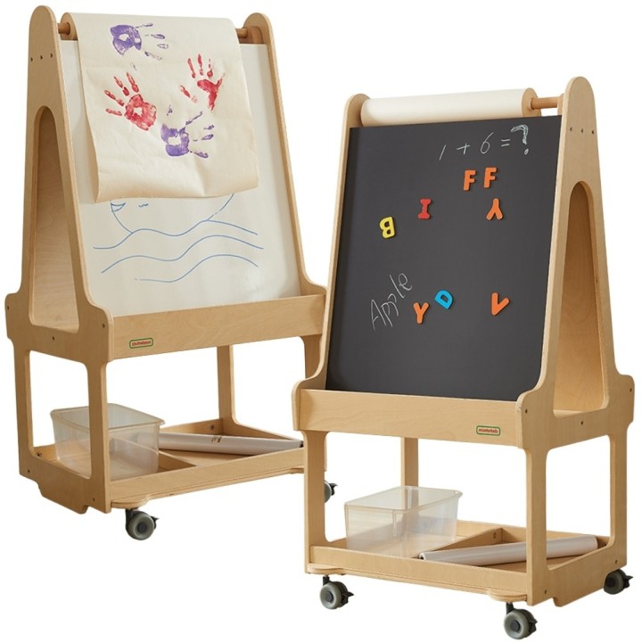 Masterkidz Mobile Easel - 2-in-1 Magnetic and Dry-Erase Board