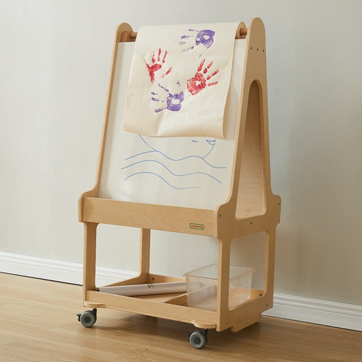 Masterkidz Mobile Easel - 2-in-1 Magnetic and Dry-Erase Board