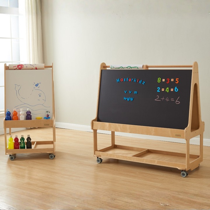 Masterkidz Mobile Easel - 2-in-1 Magnetic and Dry-Erase Board