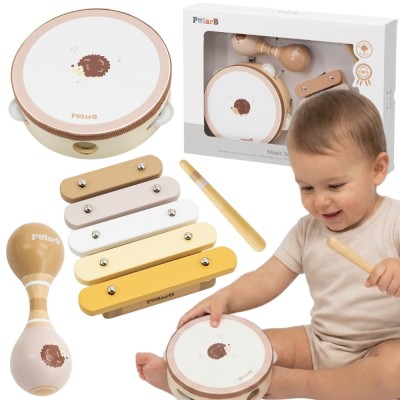 VIGA PolarB Set of Musical Instruments with a Hedgehog for Children