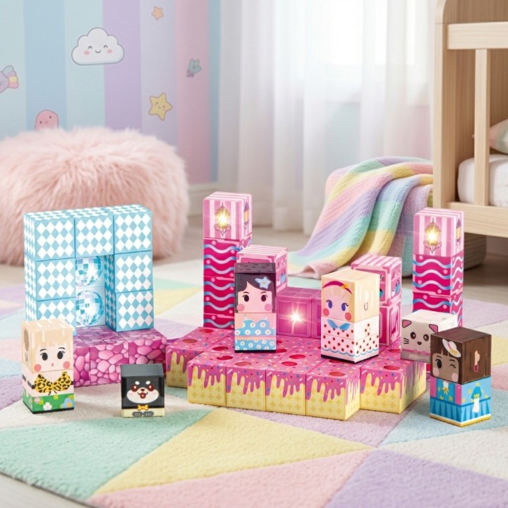 WOOPIE Magnetic Blocks Scene 59 pcs - Educational STEM Blocks