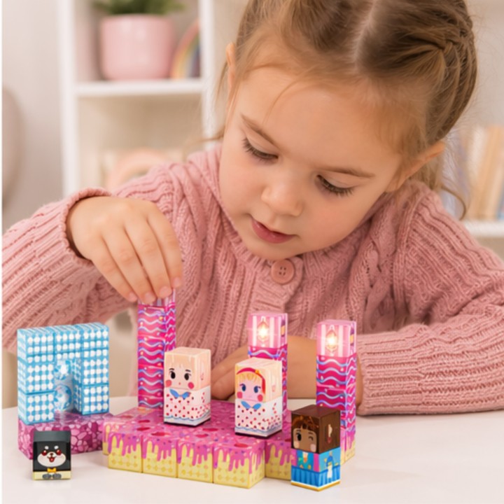 WOOPIE Magnetyczne Klocki Scena 59 el - Edukacyjne Klocki STEM