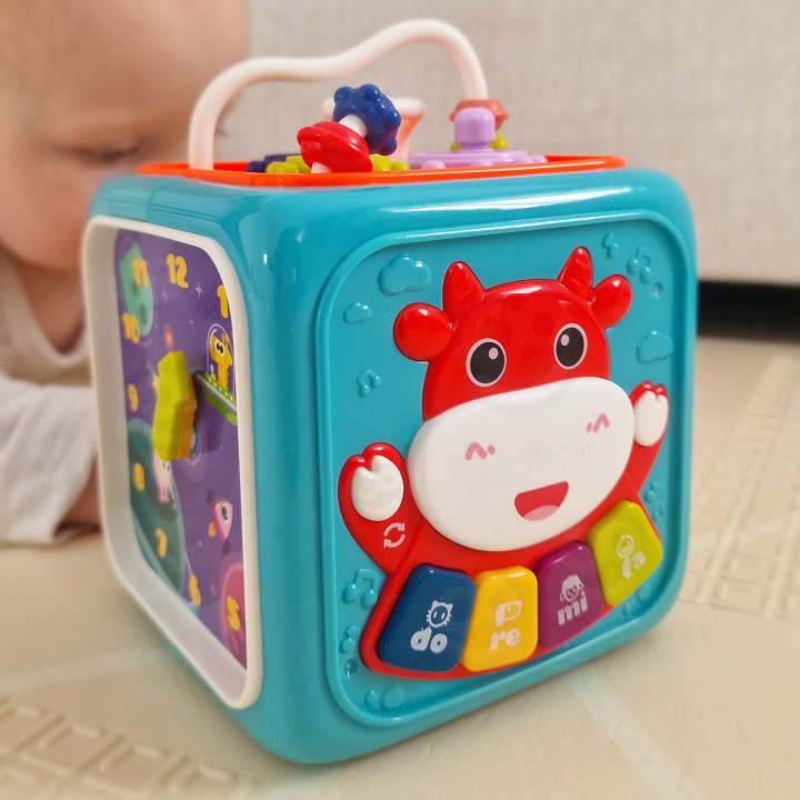 Interaktywna Kostka Sensoryczna WOOPIE BABY 6w1 Montessori