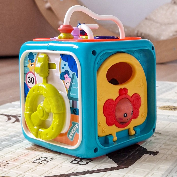 Interaktywna Kostka Sensoryczna WOOPIE BABY 6w1 Montessori