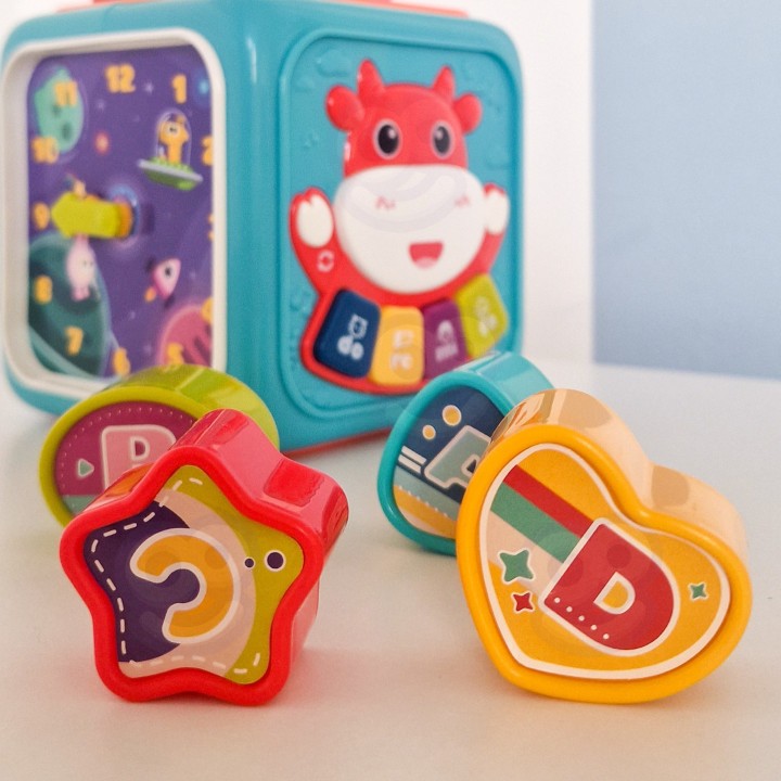 Interaktywna Kostka Sensoryczna WOOPIE BABY 6w1 Montessori