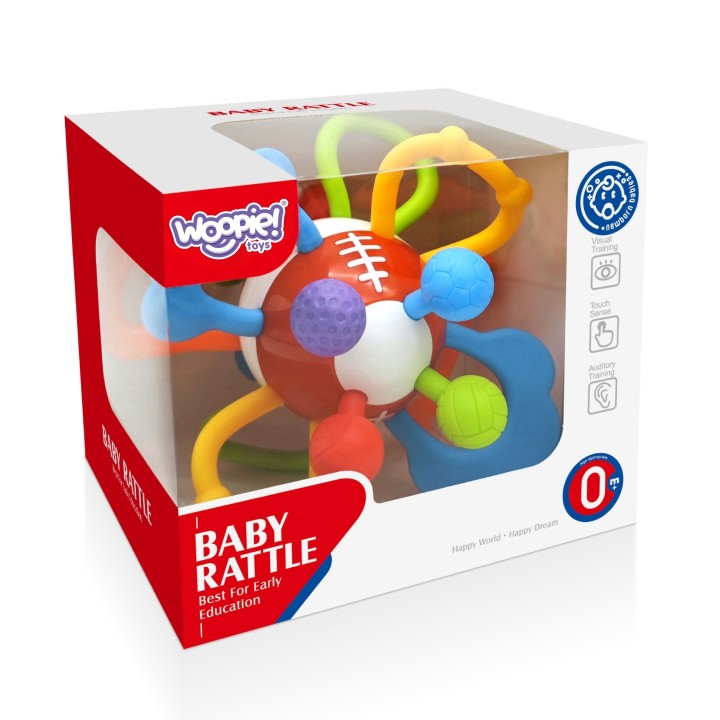 WOOPIE Rattle Teether Sensory Ball for Babies 0+