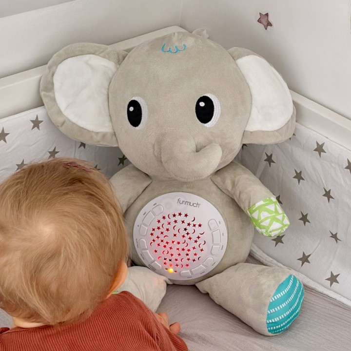 Elephant Projector Cuddly Toy WOOPIE – Soothing Toy 12 Melodies 0+