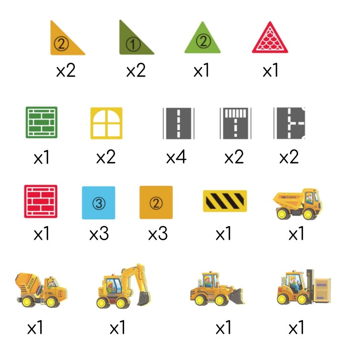 Woopie Construction Vehicle Magnetic Building Block Set