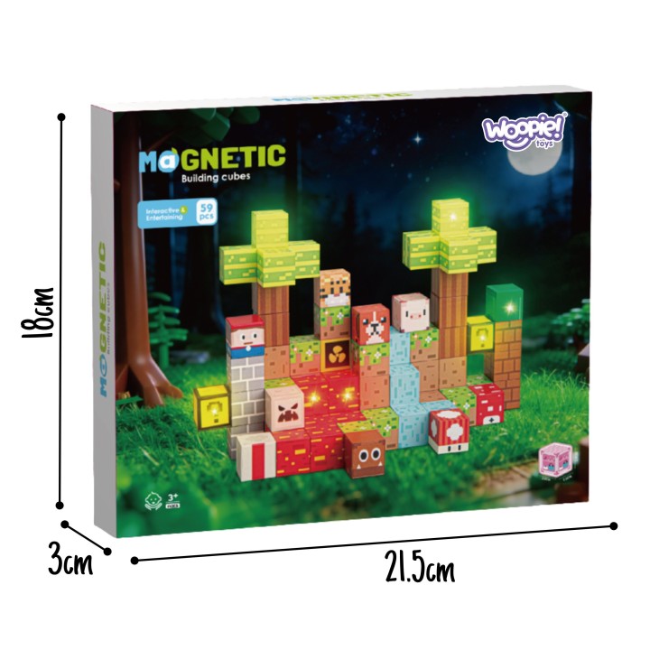 WOOPIE Magnetic Light-Up Building Blocks 59 pcs.