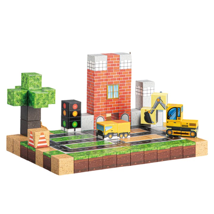 Magnetic Building Blocks Construction Site 115 pcs WOOPIE - Creative Set