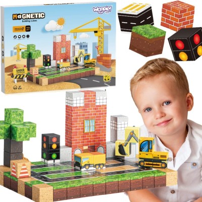 Magnetic Building Blocks Construction Site 115 pcs WOOPIE - Creative Set